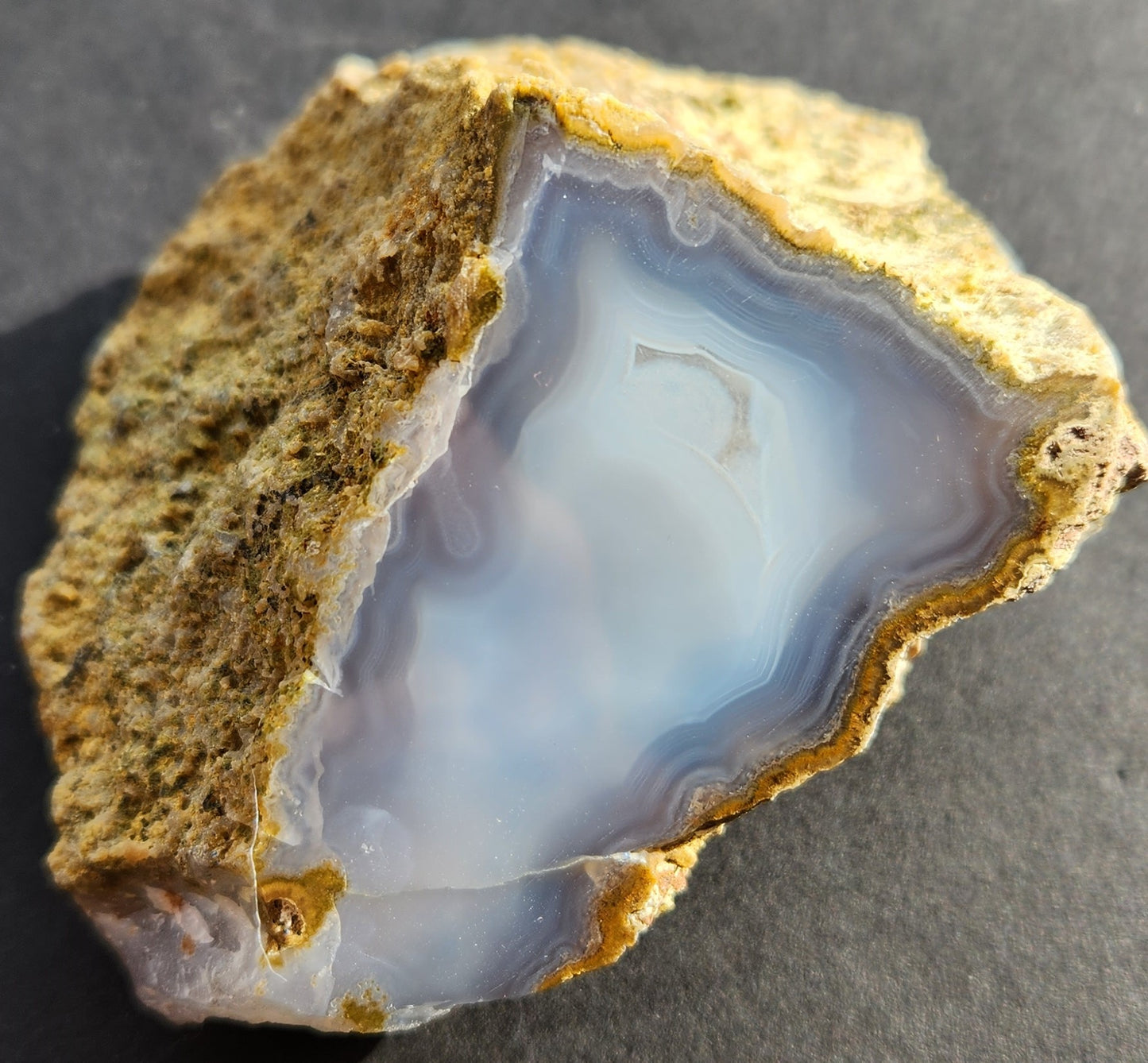 Ágata azul cara pulida
