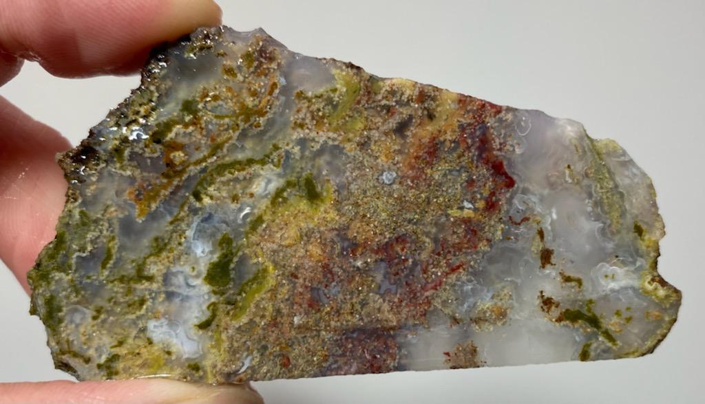 Rodeo Flats Clear Green/Red/Yellow Moss Agate Slab