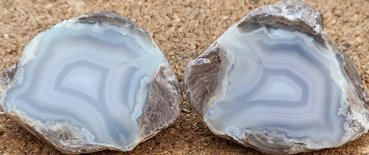 Polished Face Dugway Thunder Egg (Pair)