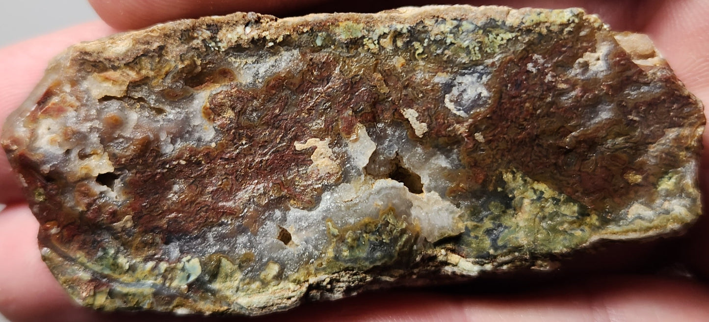 Rodeo Flats Red/Orange Moss Agate Slab (End Piece)