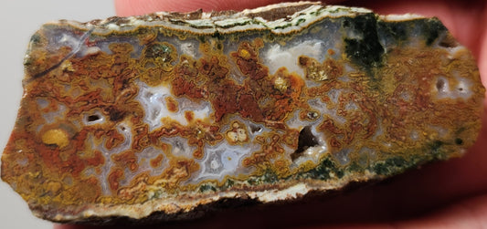 Rodeo Flats Red/Orange Moss Agate Slab (End Piece)