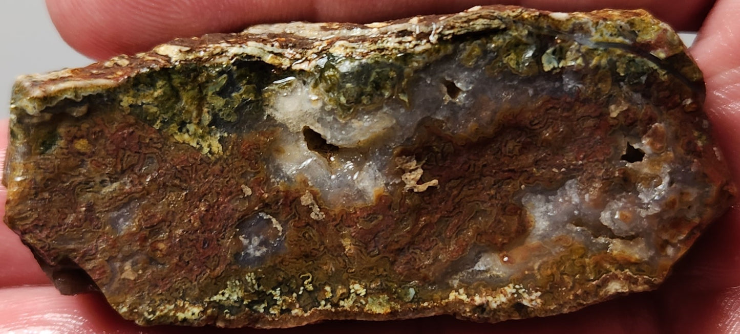 Rodeo Flats Red/Orange Moss Agate Slab (End Piece)