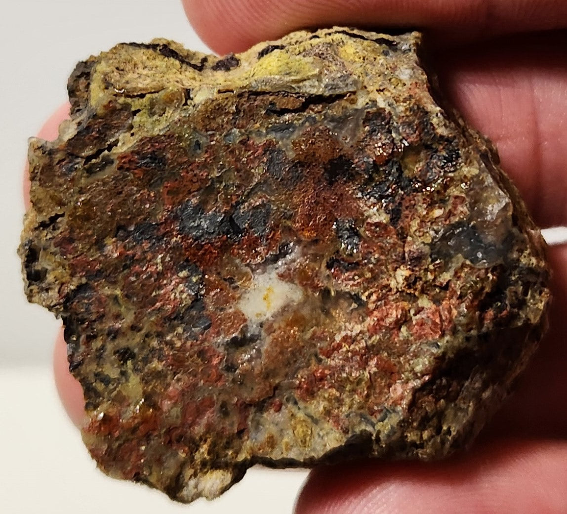 Losa de ágata de penacho de cuenca sangrienta (pieza final)