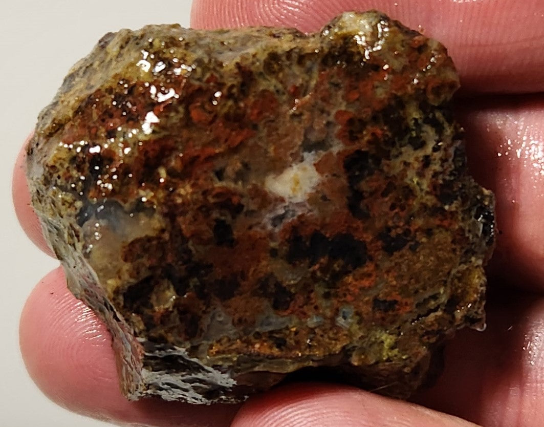 Losa de ágata de penacho de cuenca sangrienta (pieza final)