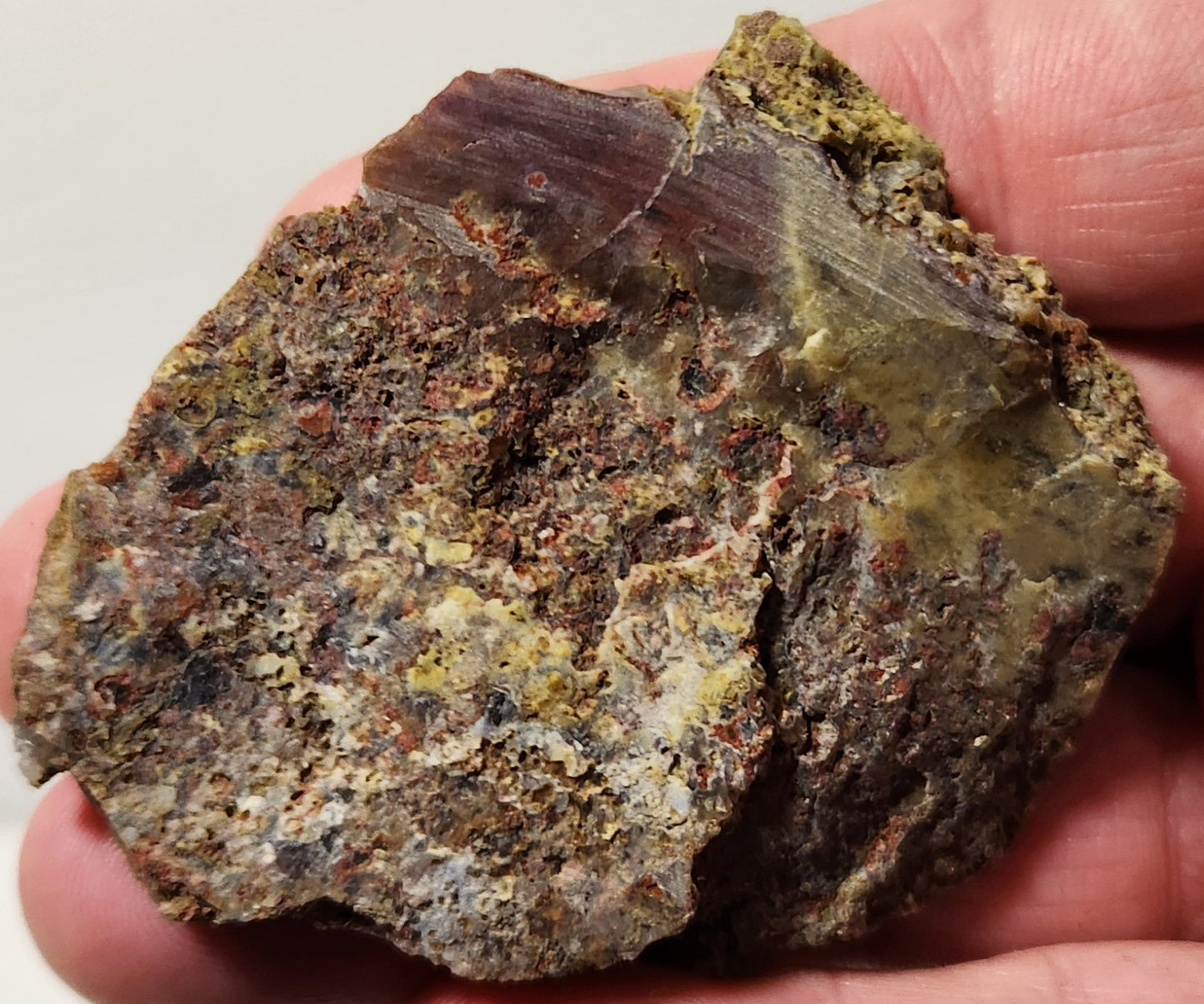 Dalle d’agate Plume de bassin sanglant (pièce d’extrémité)