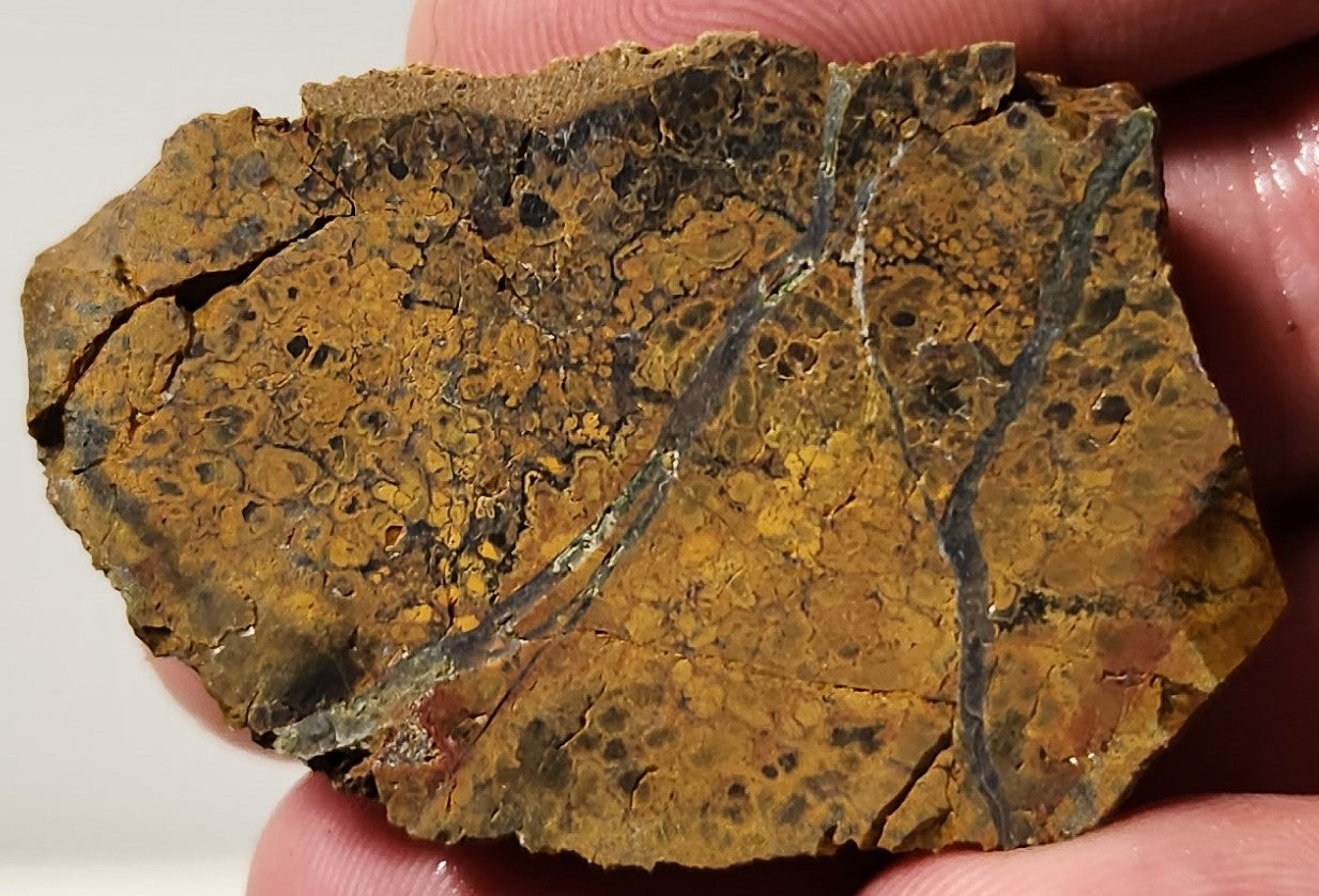 Dalle d’agate Plume de bassin sanglant (pièce d’extrémité)