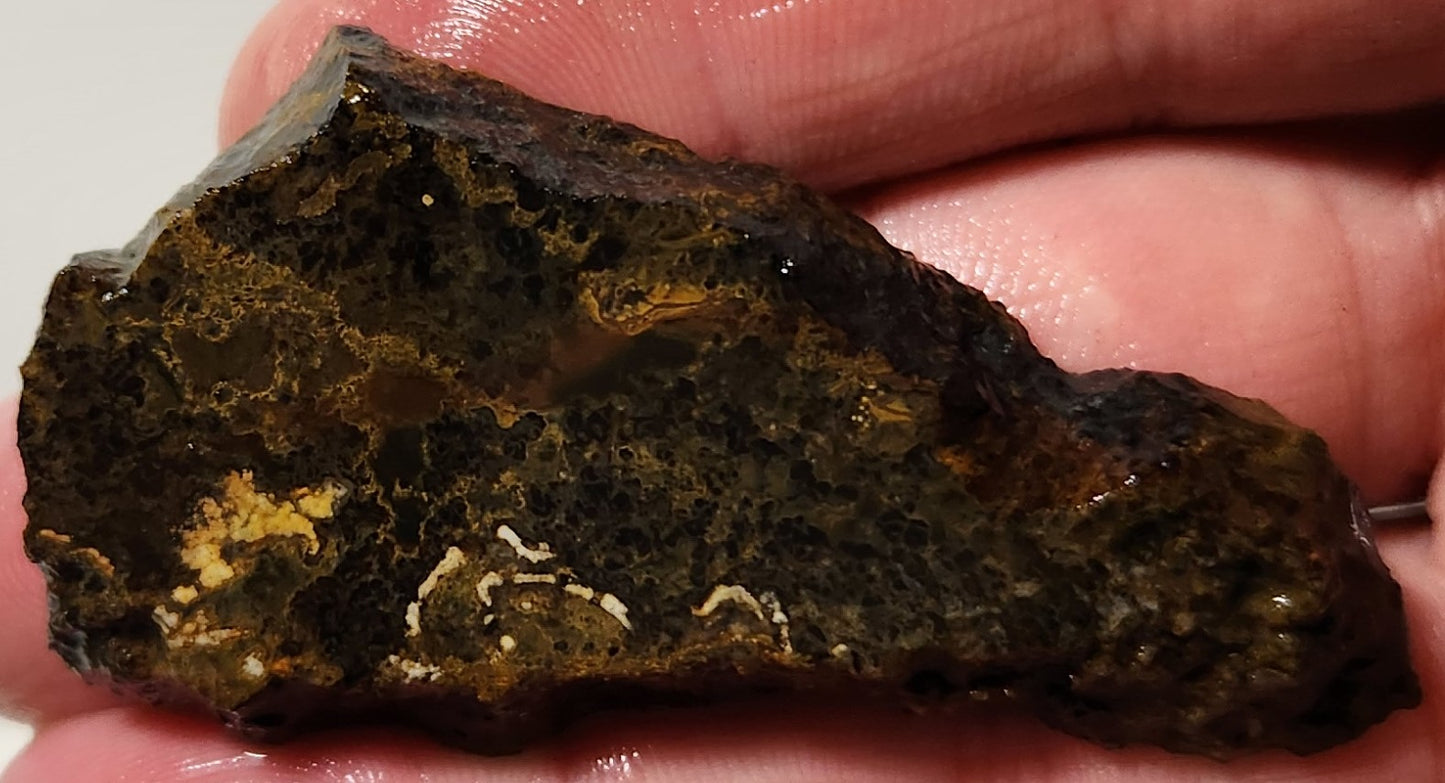 Dalle d'agate à plumes du bassin sanglant