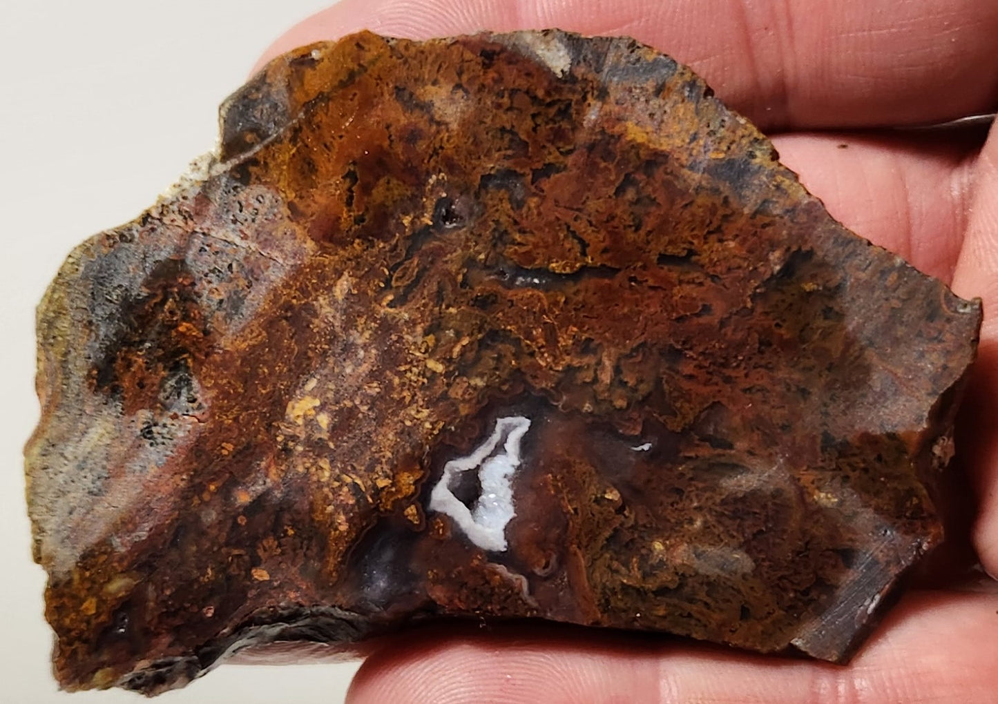 Dalle d’agate de panache de bassin sanglant
