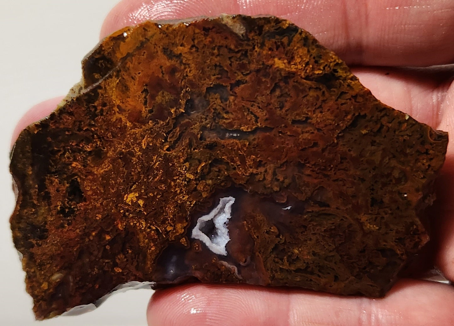 Dalle d’agate de panache de bassin sanglant