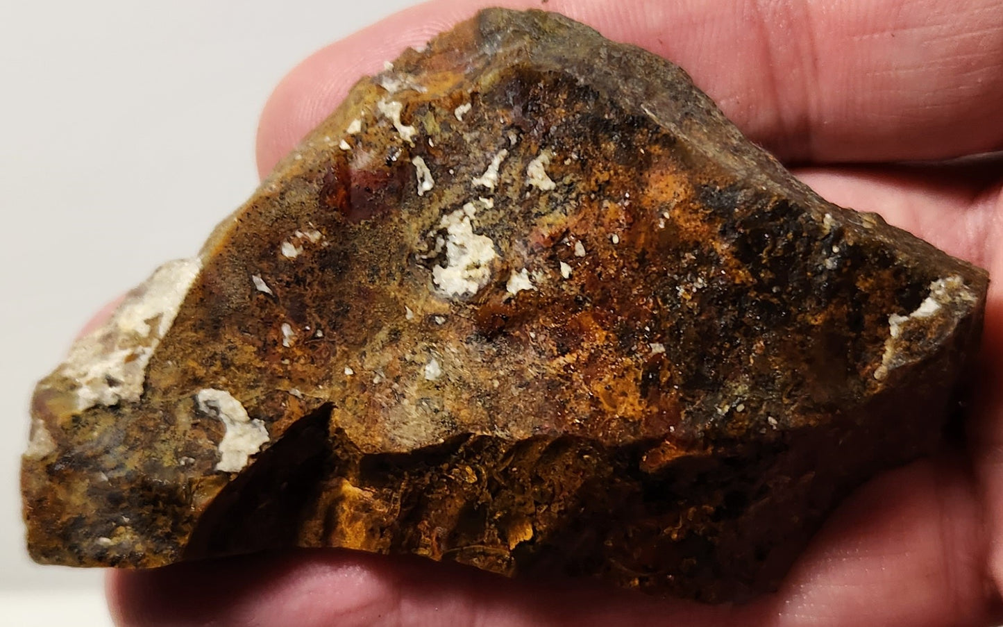 Dalle d’agate Plume de bassin sanglant (pièce d’extrémité)