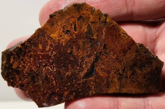 Dalle d’agate Plume de bassin sanglant (pièce d’extrémité)