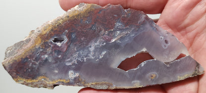 Rodeo Flats Translucide Violet avec dalle d’agate à panache rouge