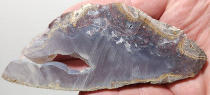 Rodeo Flats Translucide Violet avec dalle d’agate à panache rouge