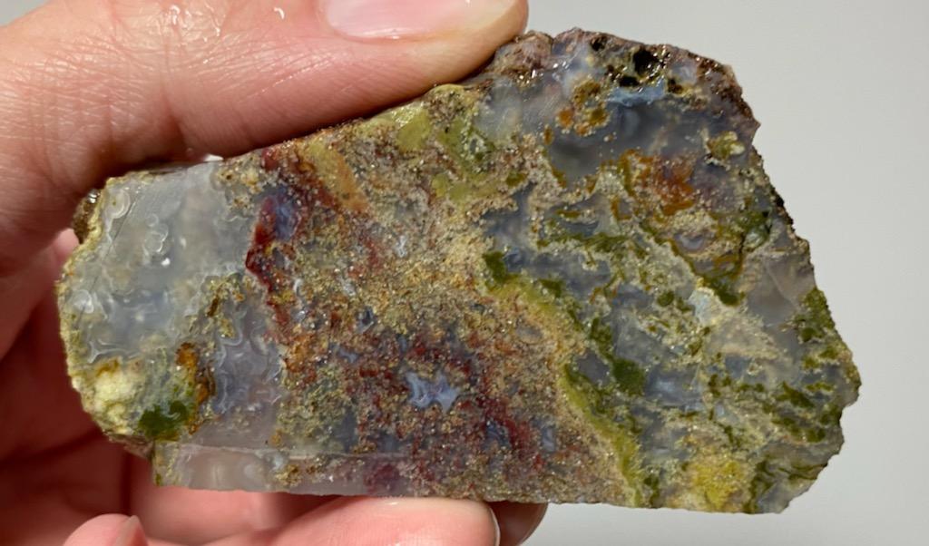 Rodeo Flats Clear Green/Red/Yellow Moss Agate Slab