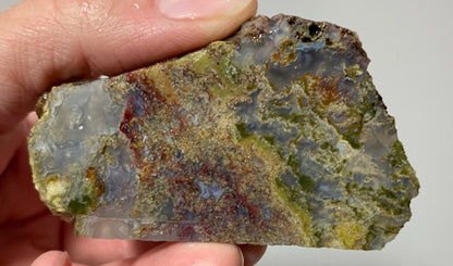 Rodeo Flats Clear Green/Red/Yellow Moss Agate Slab